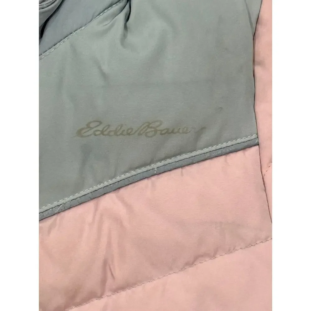 Eddie Bauer Toddler Girl 2T Sherpa Fleece Hooded Jacket Grey Pink